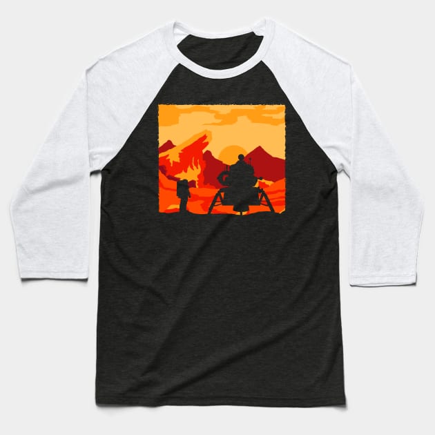 Mars Enviroment Baseball T-Shirt by nickbeta